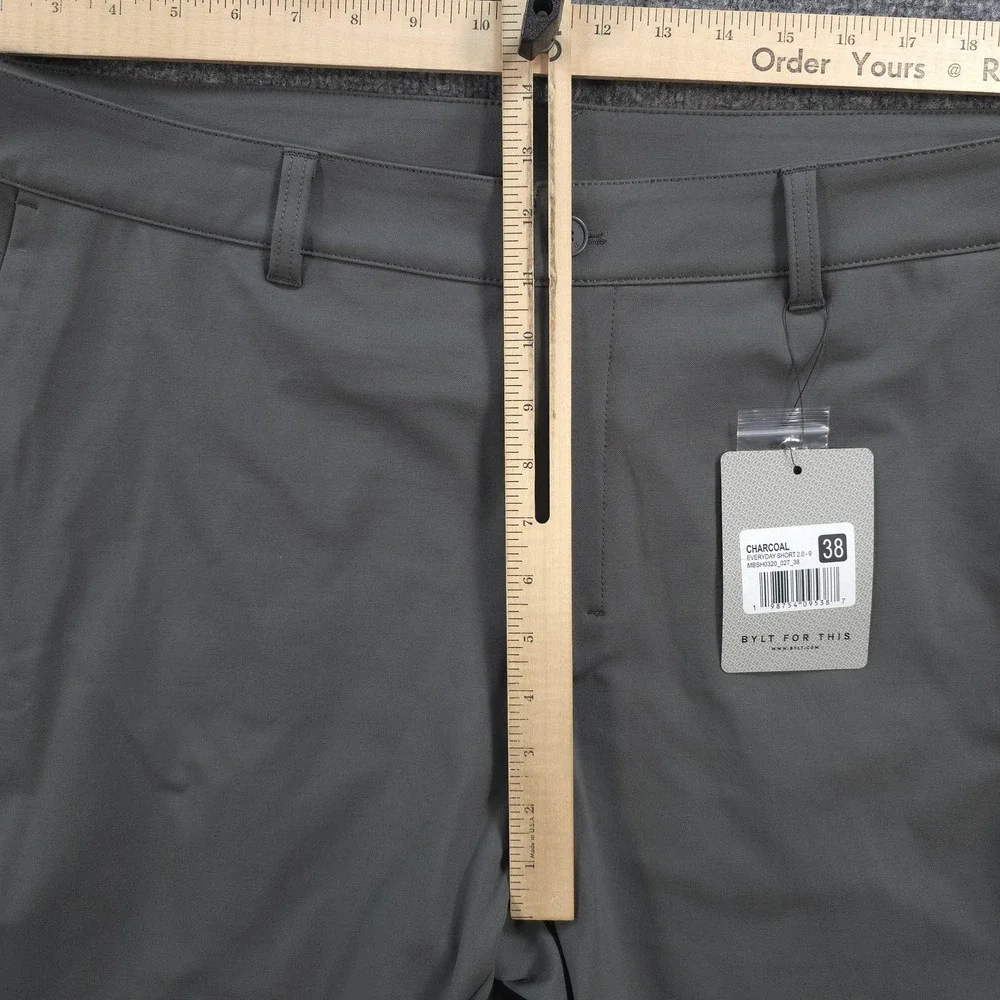 BYLT Shorts Mens 38 Gray Everyday Short 2.0 9in Stretch Chino Casual Performance